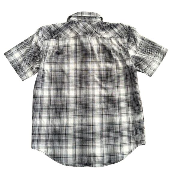 Orvis Men's Plaid Short Sleeve Button Down Shirt Black White Size Medium - Picture 5 of 5